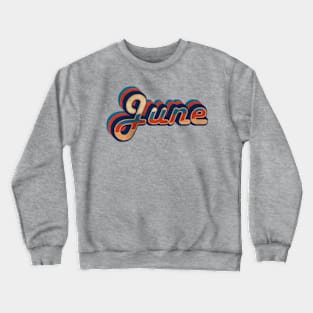 june - vintage retro 70s future b Crewneck Sweatshirt